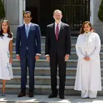 Los reyes Felipe y Letizia reciben al emir de Catar, el jeque Tamim Bin Hamad Al Thani y a su esposa, Jawaher Bint Hamad Bin Suhaim Al Thani.