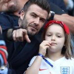 David Beckham junto a su hija
