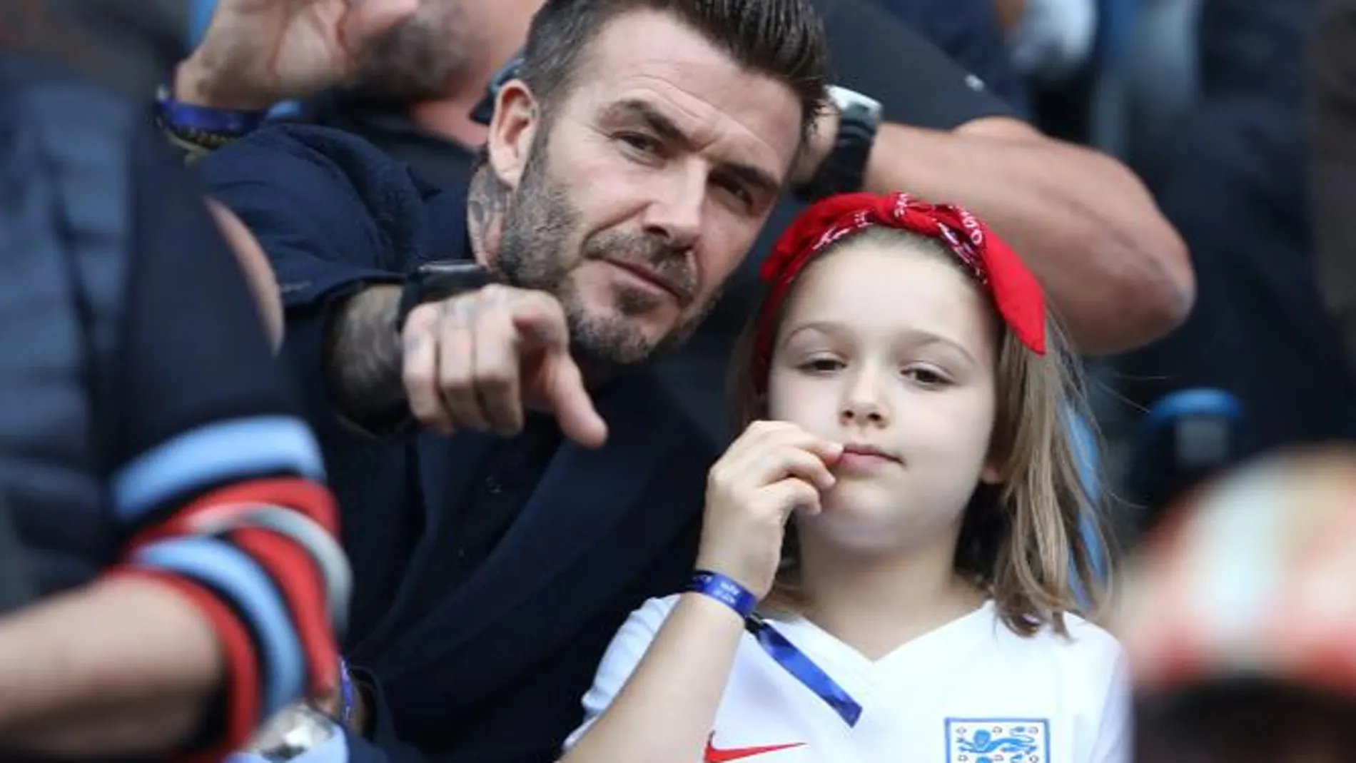David Beckham junto a su hija