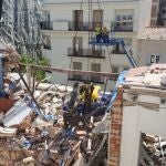 Estado de las primeras plantas del edificio que explotó el 6 de mayo en la calle General Pardiñas de Madrid AYUN 17/05/2022