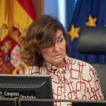 La exvicepresidenta del Gobierno y presidenta de la Comisión de Igualdad del Congreso, Carmen Calvo