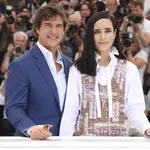 Tom Cruise y Jennifer Connelly en la premiére de Cannes de "Top Gun: Maverick" (Photo by Vianney Le Caer/Invision/AP)