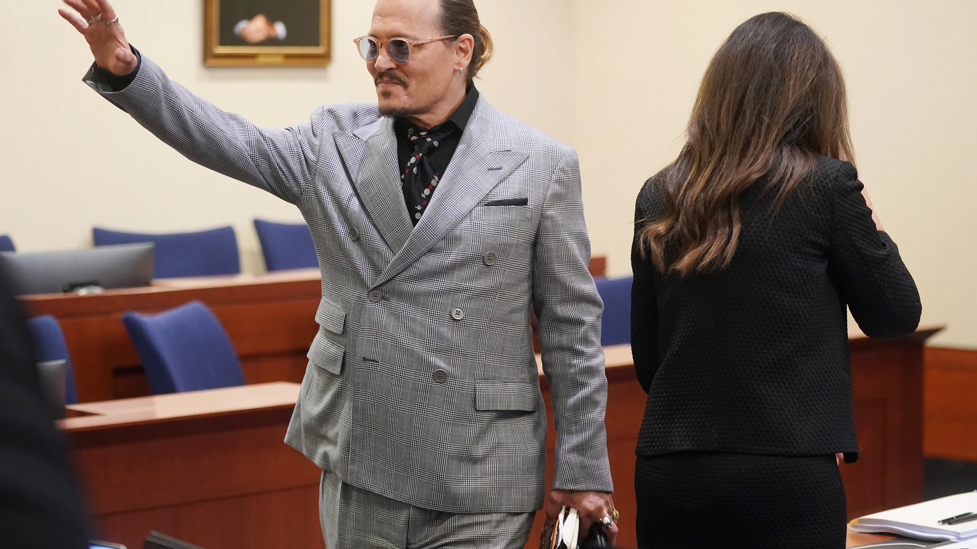 Johnny Depp durante su juicio en Virginia contra su ex mujer, Amber Heard