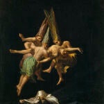 "Vuelo de brujas", óleo sobre lienzo pintado por Goya en 1798