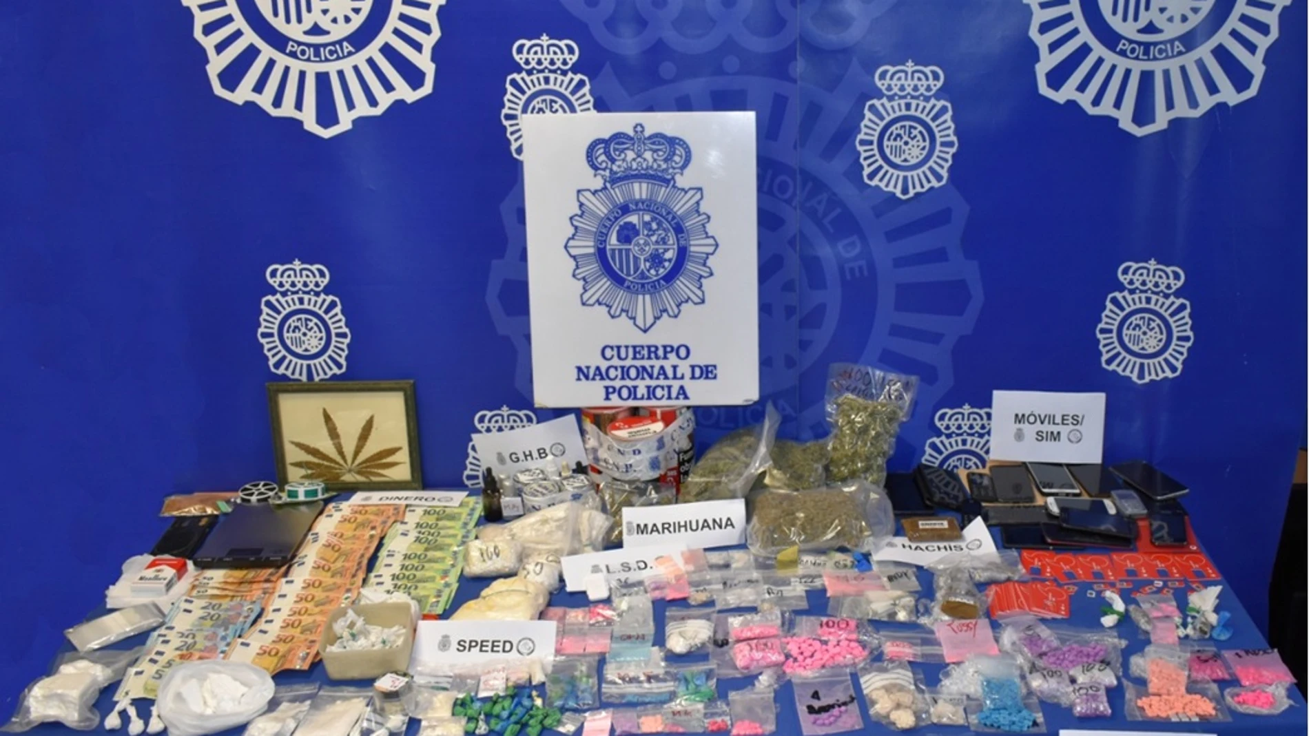 Droga incautada por el Grupo de Estupefacientes de Valladolid