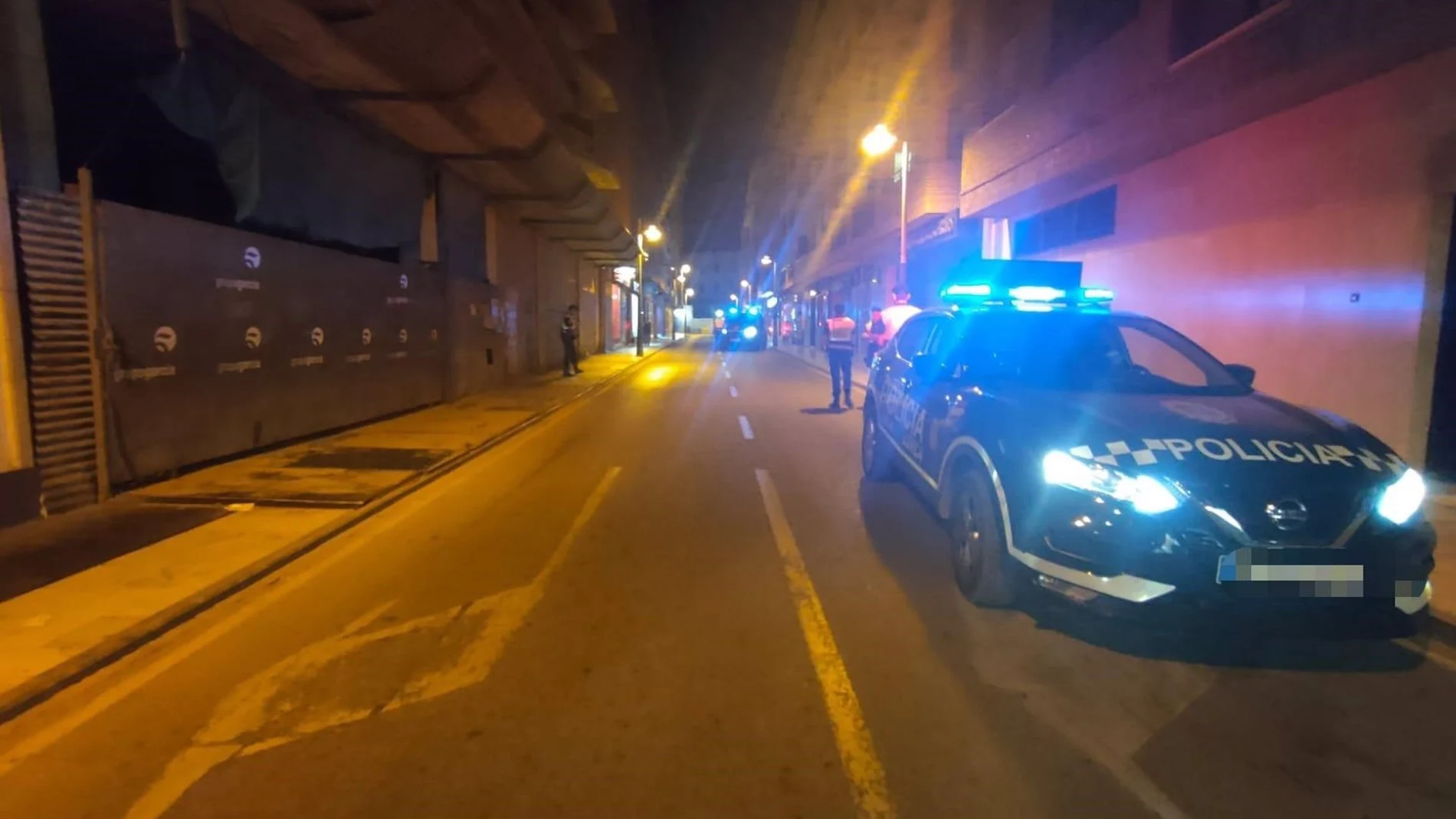 Imagen de un control efectuado por la Policía Local de Lorca
