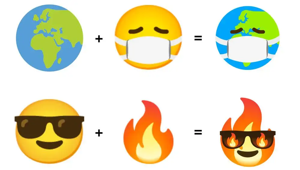 Dos posibles mezclas de emojis | Fuente: Emoji Kitchen