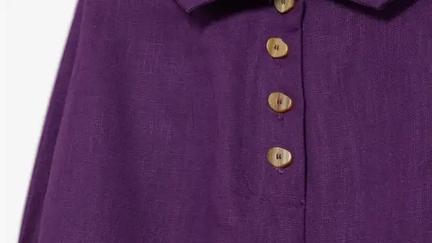 Pantalón lino morado.