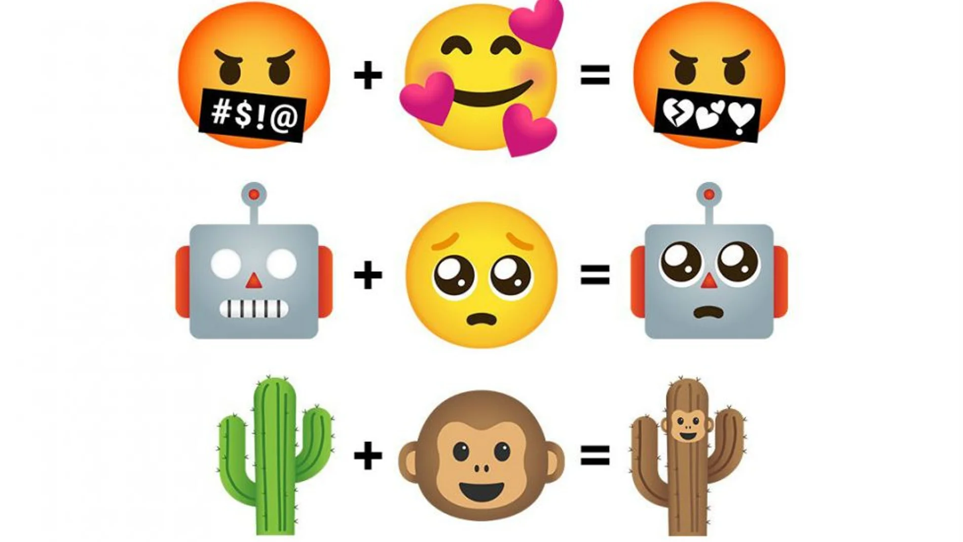 Diferentes mezclas de emojis | Fuente: Emoji Kitchen