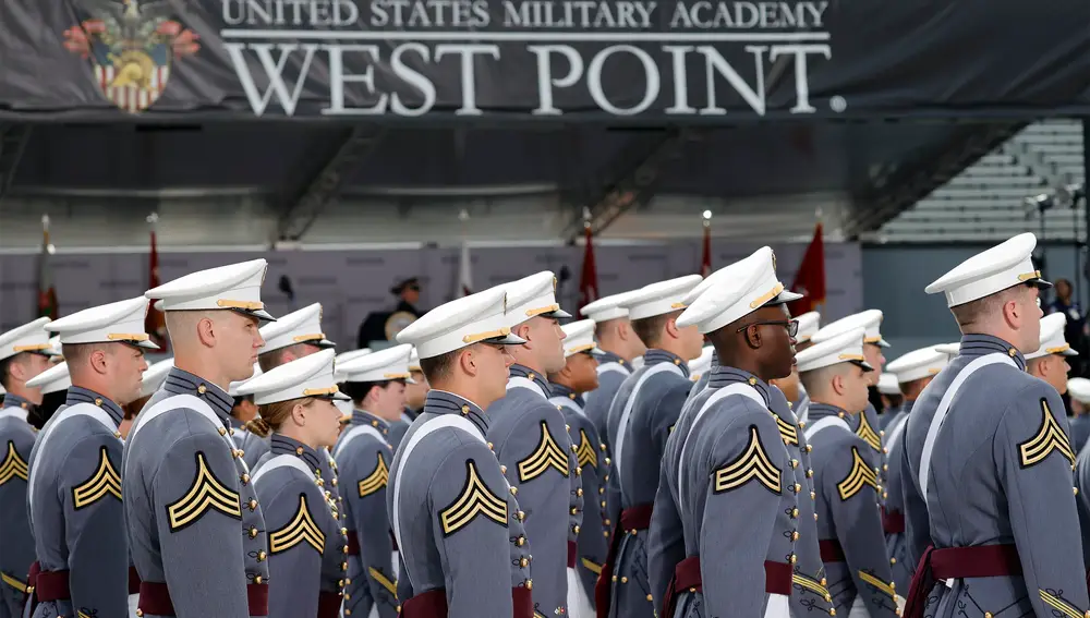Graduación de cadetes en West Point, al norte del estado de Nueva York
