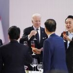 El presidente de Estados Unidos, Joe Biden, y su homólogo surcoreano, Yoon Suk-yeol