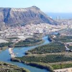 El río Júcar a su paso por Cullera, en el azud de Antella