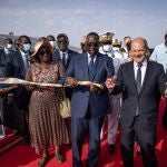 El canciller alemán Olaf Scholz junto con el presidente senegalés Macky Sall, en su reciente visita al país africano.