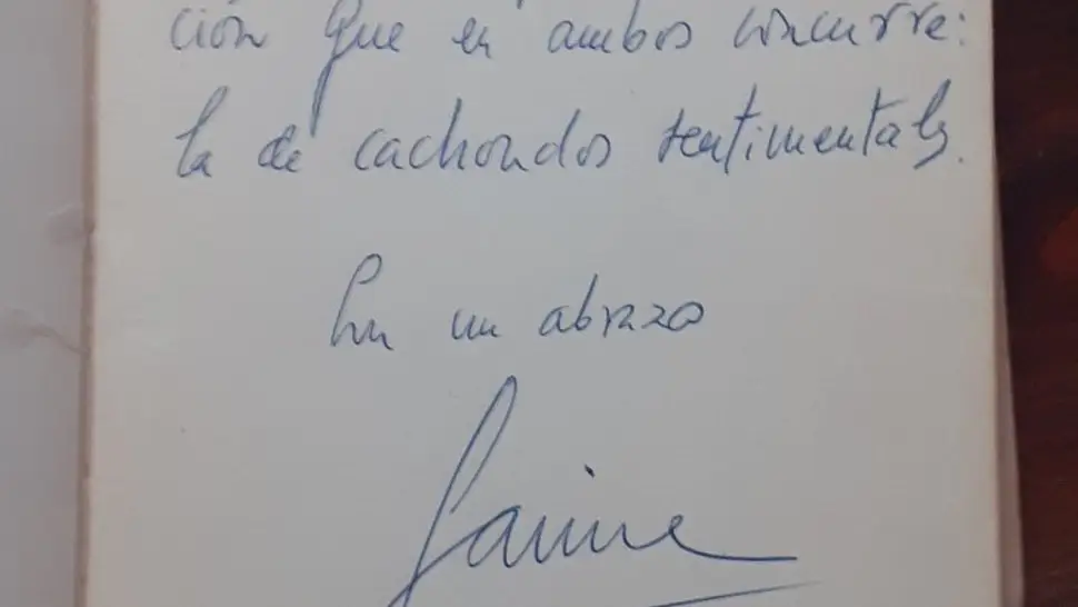 Una dedicatoria de Jaime Gil de Biedma a su amigo Juan Marsé