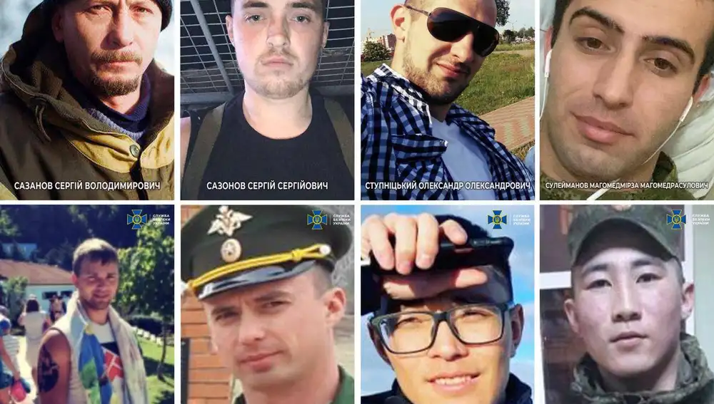 Imagen de los ocho soldados identificados