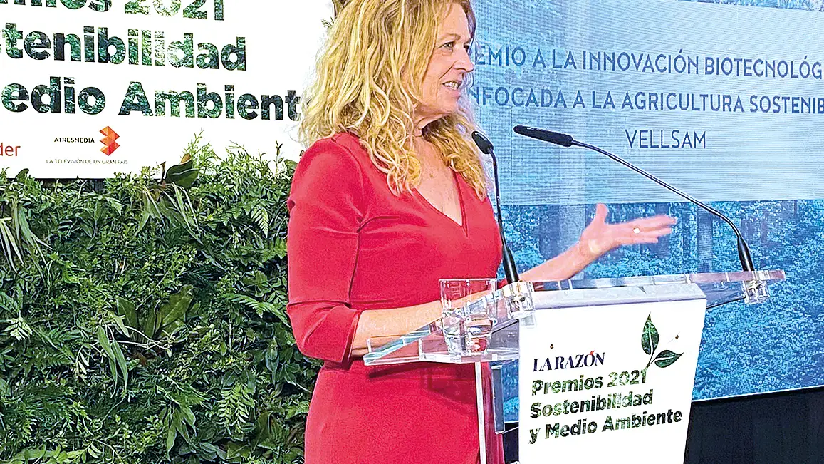 María Zamora, en la entrega de los Premios 2021 de Sostenibilidad y Medio Ambiente.