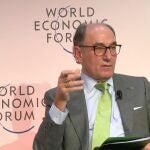 El presidente de Iberdrola, Ignacio Galán, en la reunión anual del Foro Económico Mundial, en Davos (Suiza)
