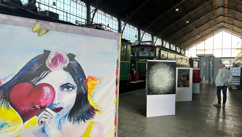 Feria integral del arte en el Museo del Ferrocarril en Madrid
