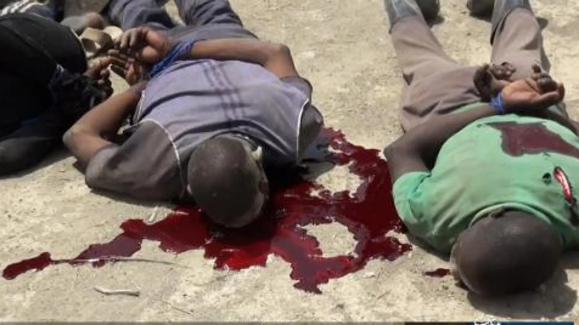 Imágen de cristianos asesinados esta misma semana en Chad (Amaq)