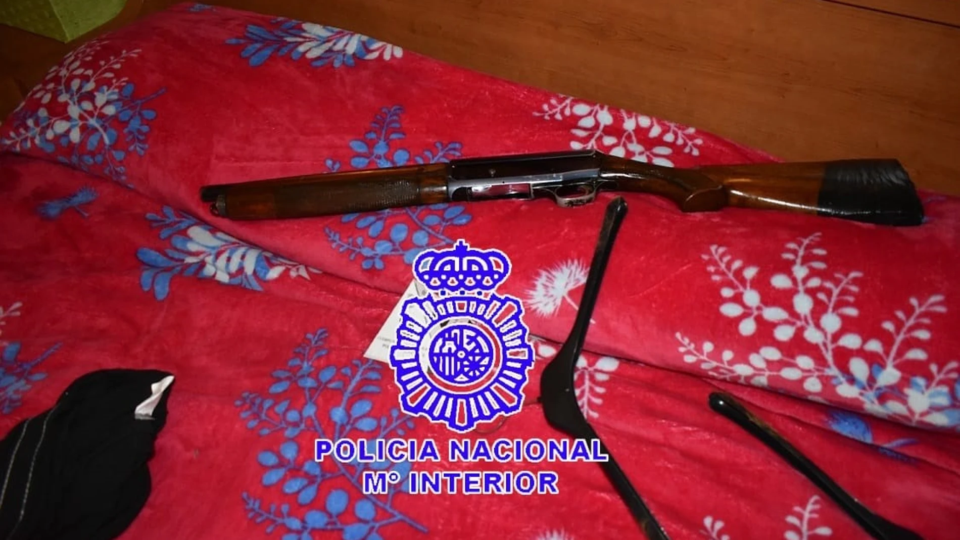 El arma recuperada por la Policía Nacional usada en el altercado en Valladolid