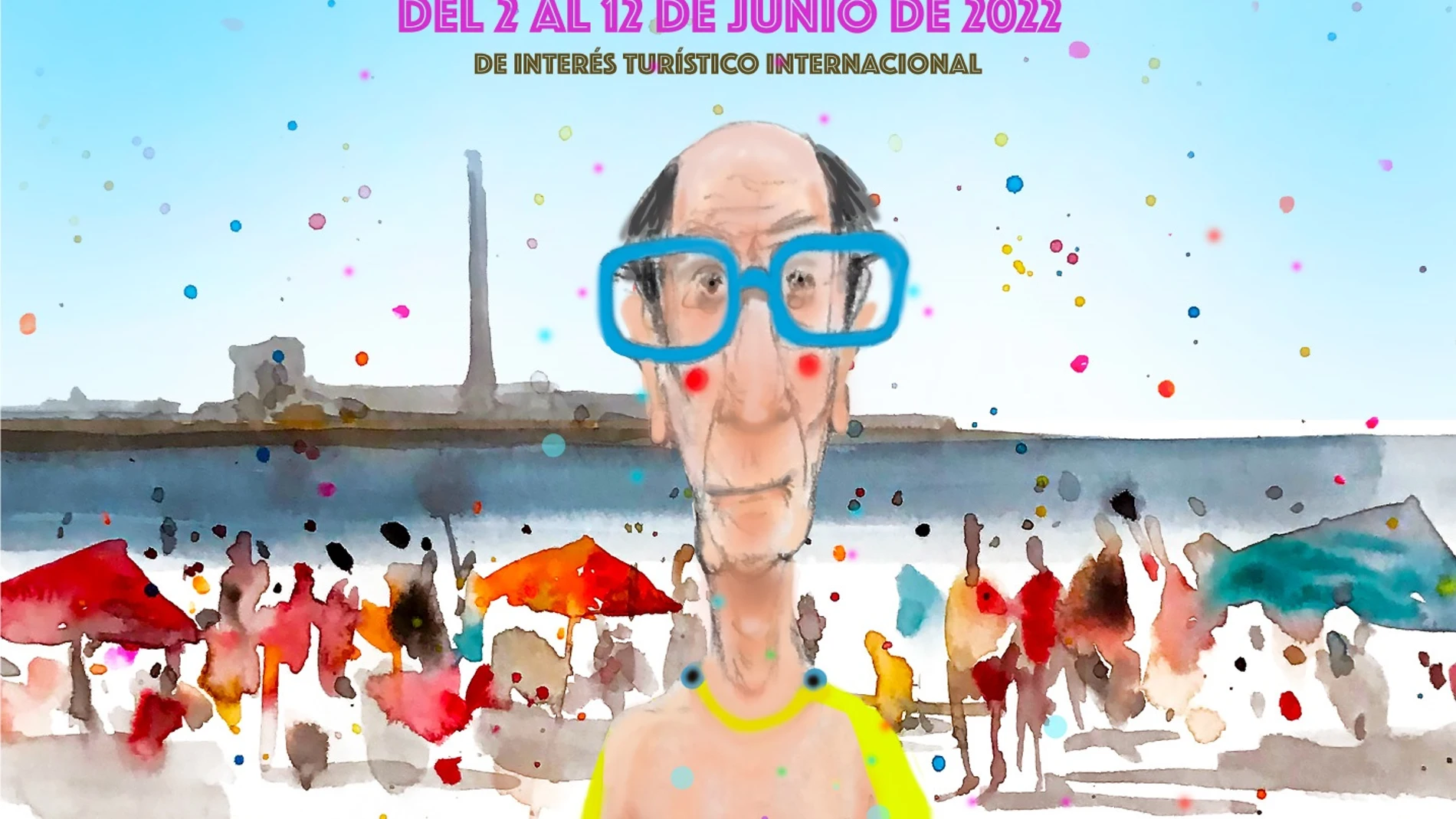Cartel oficial del Carnaval de Cádiz 2022. AYUNTAMIENTO DE CÁDIZ