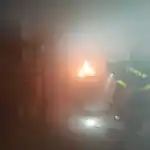 Los bomberos durante la intervención