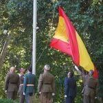 Izado de la bandera de España en Valladolid