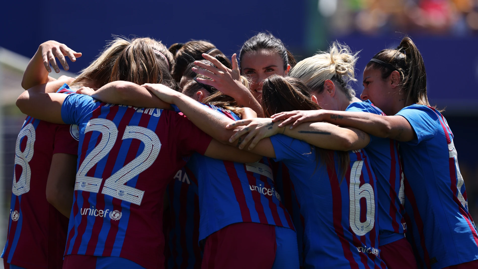 Ana-Maria Crnogorcevic of FC Barcelona celebrates a goal during the Final of the spanish women cup, Copa de la Reina, football match played between FC Barcelona and Sporting Club de Huelva on May 29, 2022, in Alcorcon, Madrid Spain.
AFP7 
29/05/2022 ONLY FOR USE IN SPAIN