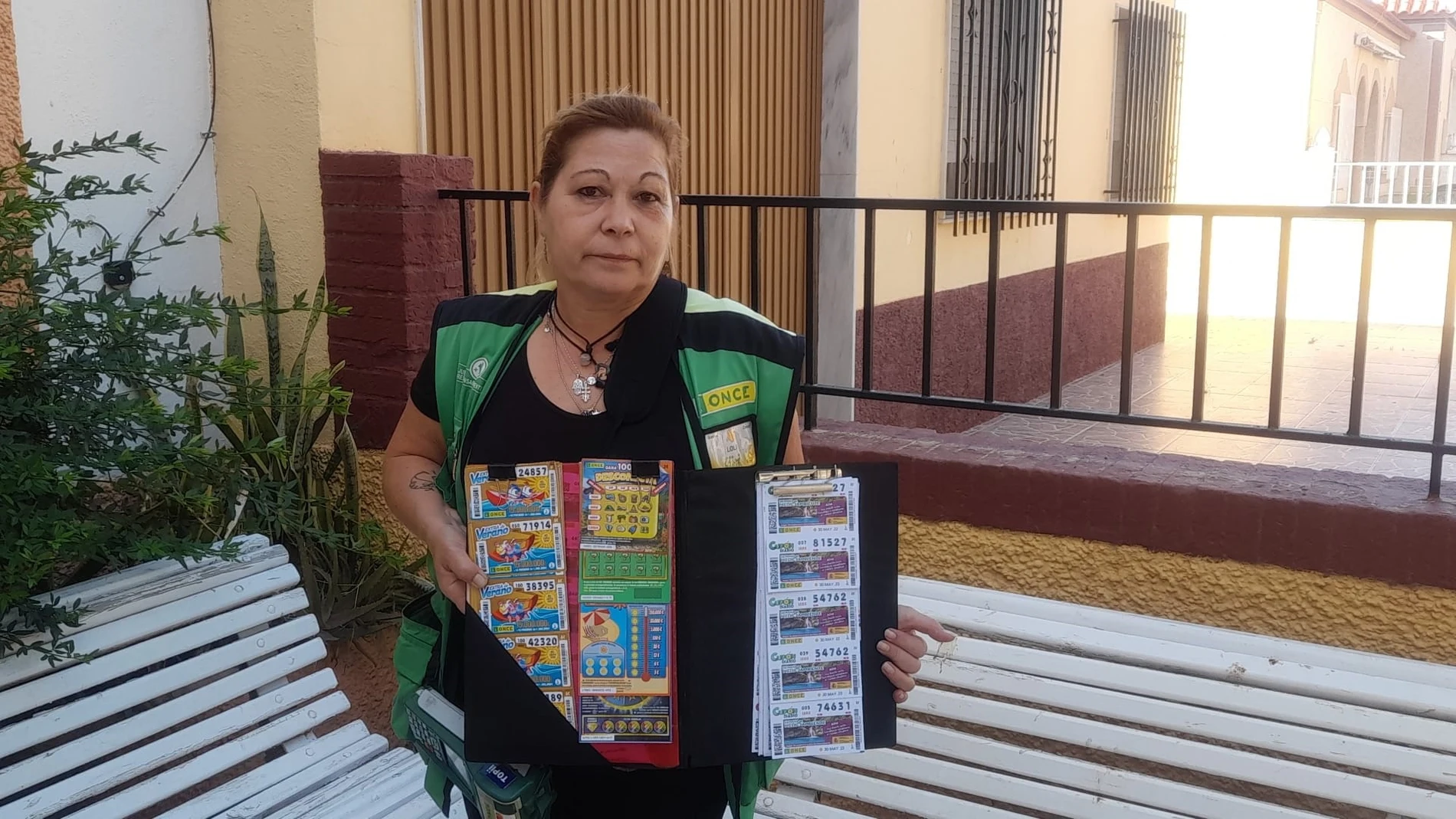 María Dolores Alonso, vendedora de la ONCE. ONCE