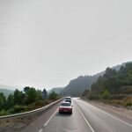 Tramo de la carretera en el que tuvo lugar el accidente