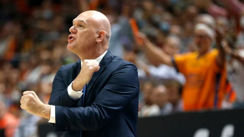 El técnico croata del Bitci Baskonia, Neven Spahija, durante el tercer encuentro ante el Valencia Basket