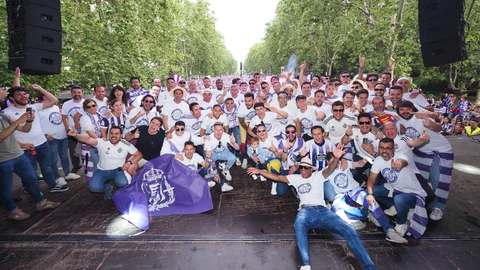 El Real Valladolid celebra el ascenso a Primera División