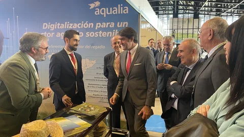 El consejero Suárez-Quiñones momentos antes de participar en el XV Congreso Nacional de Comunidades de Regantes que se celebra en León