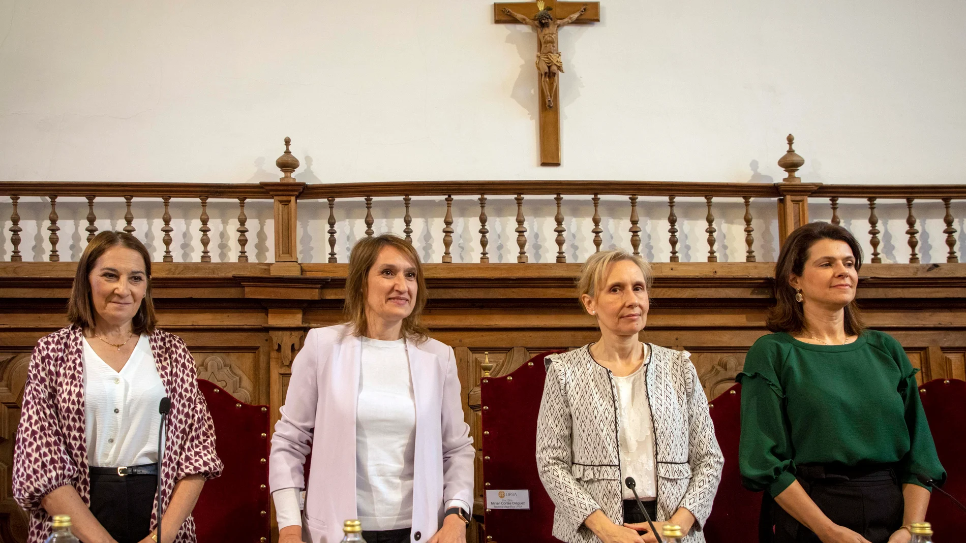 La consejera de Educación, Rocío Lucas, interviene en el acto de inauguración de la "Jornada Ágora" de la Catedra Telefónica ProFuturo-Upsa.