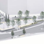 Recreación de la plaza de la Emperatriz, cuyas obras concluirán en la primavera de 2023