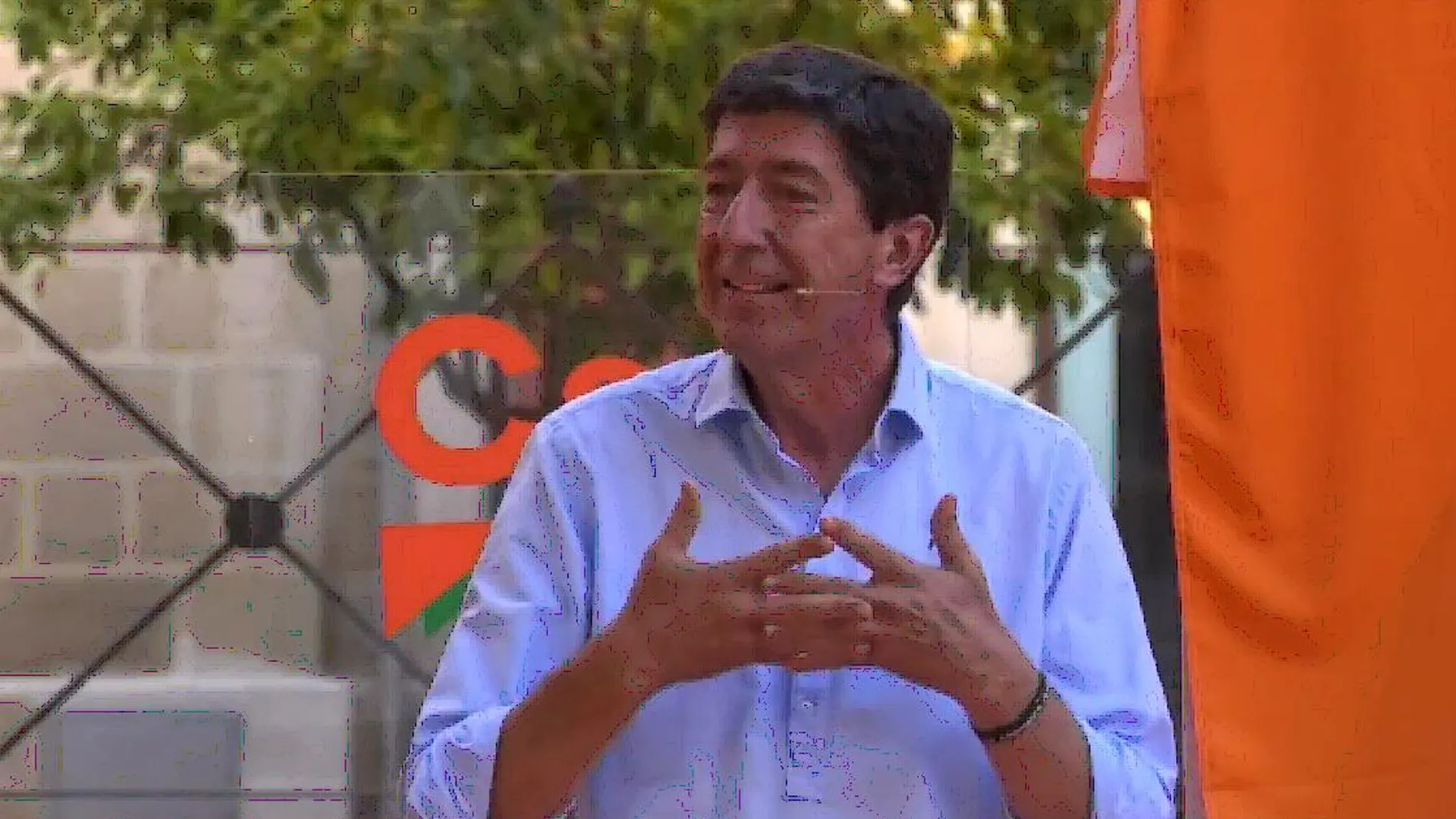 Juan Marín, durante el acto celebrado este jueves por la tarde en Jerez de la Frontera (Cádiz)