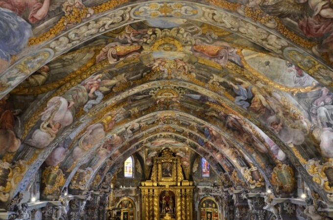 Imagen de los frescos restaurados en el interior de la Iglesia de San Nicolás de Valencia