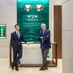 Cédric Müller y Yann Reznak durante la inauguración de la boutique de Rolex en Galería Canalejas