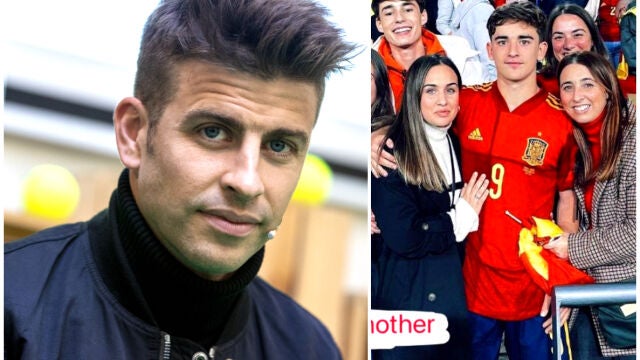 Gerard Piqué, Pablo Gavi y su madre, Gema