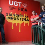 Trabajadores de Cerealto Siro en Venta de Baños (Palencia), Iván López, Juan Carlos Carrera y José Dí­az