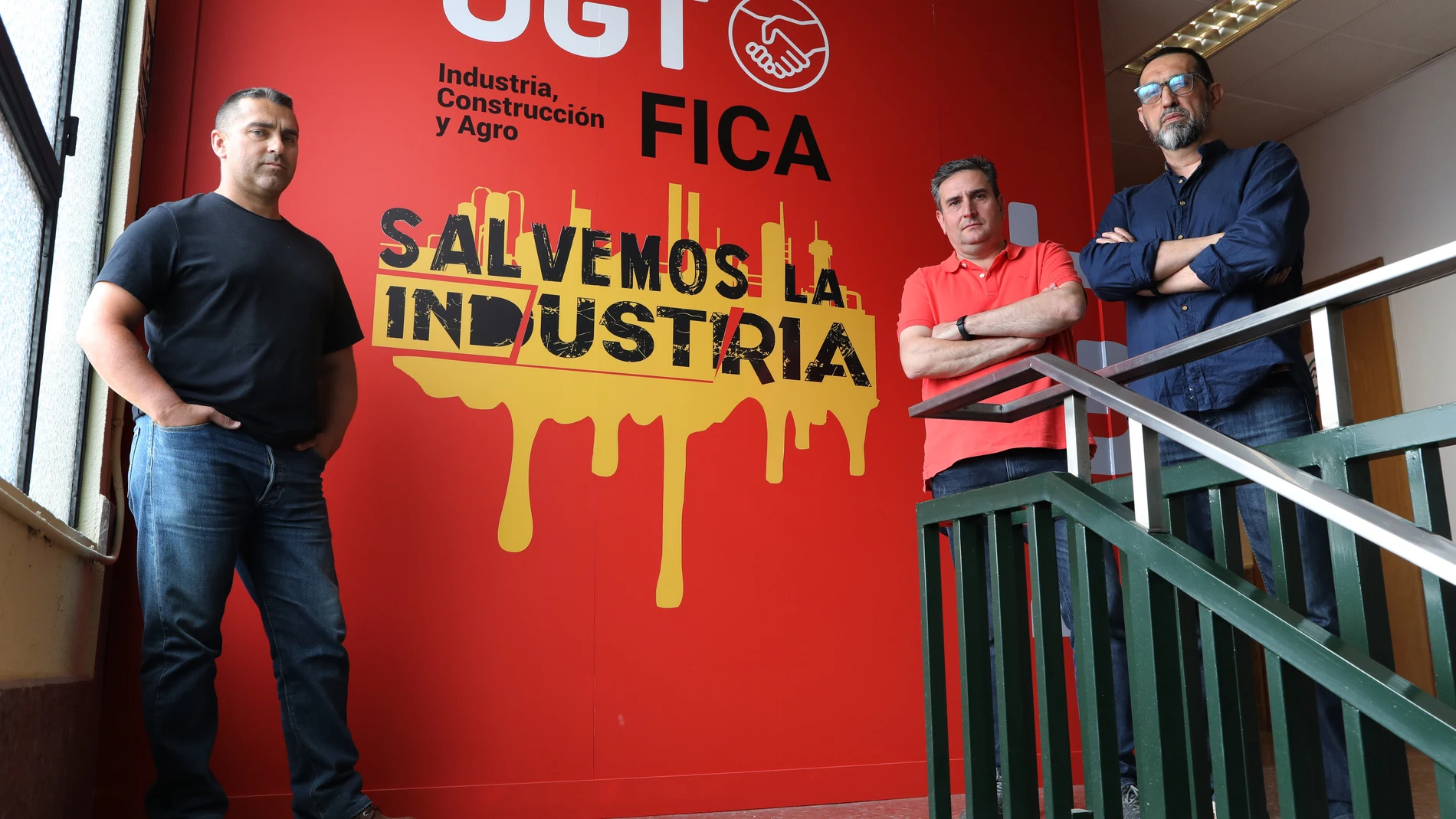 Trabajadores de Cerealto Siro en Venta de Baños (Palencia), Iván López, Juan Carlos Carrera y José Dí­az