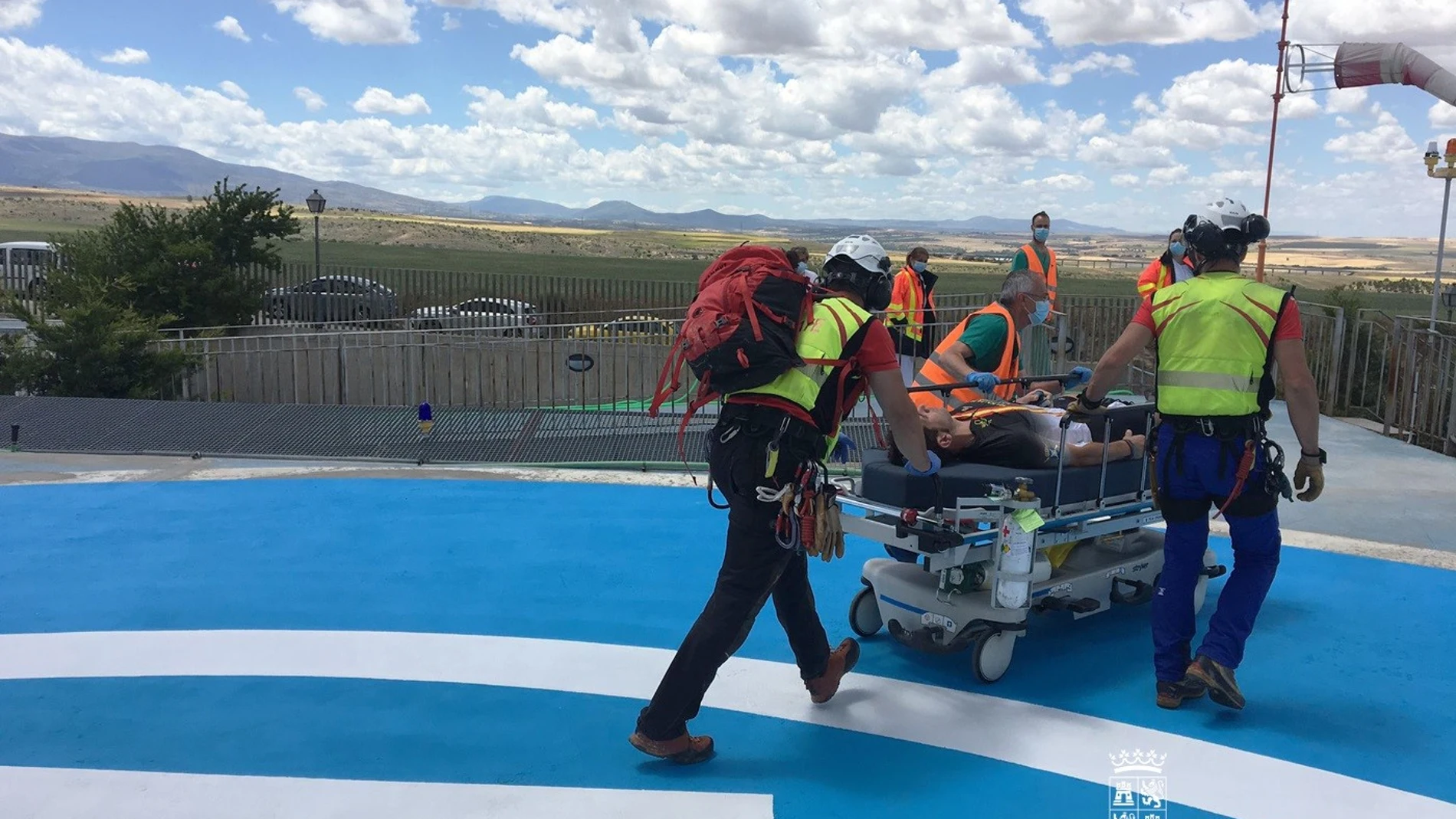 Evacuado en helicóptero un ciclista con varias picaduras de abejas en El Espinar (Segovia)