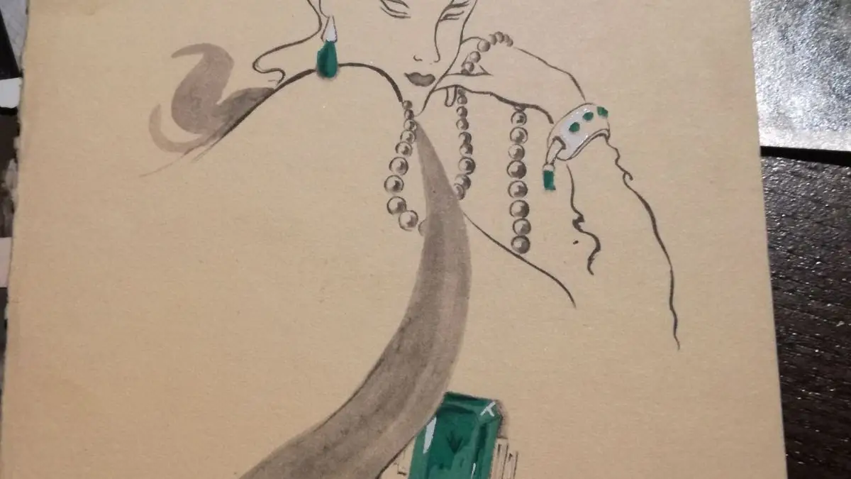 Precioso boceto de joyas de la firma MARZO.