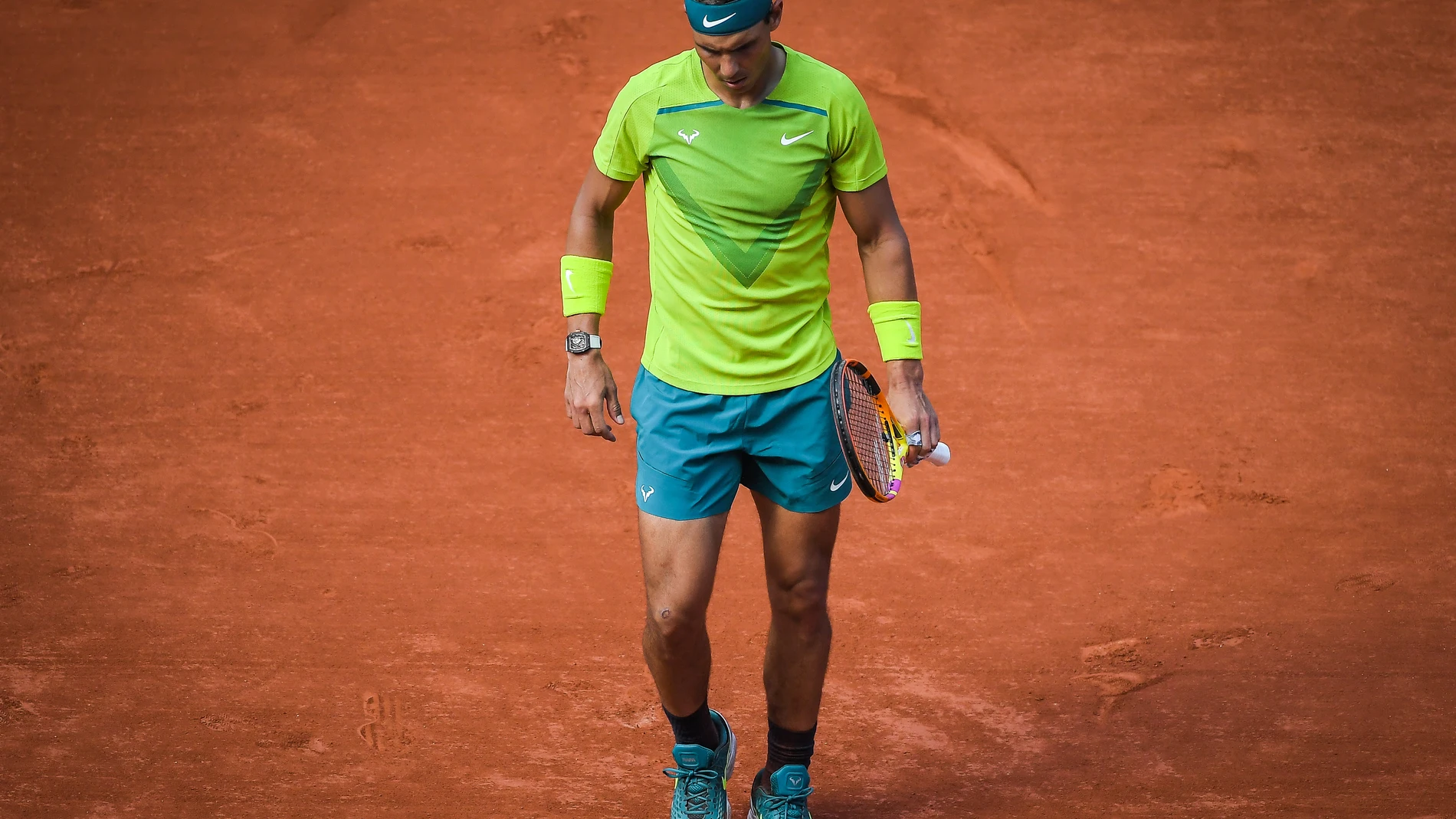 Rafa Nadal, durante la final de Roland Garros 2022 contra Ruud
