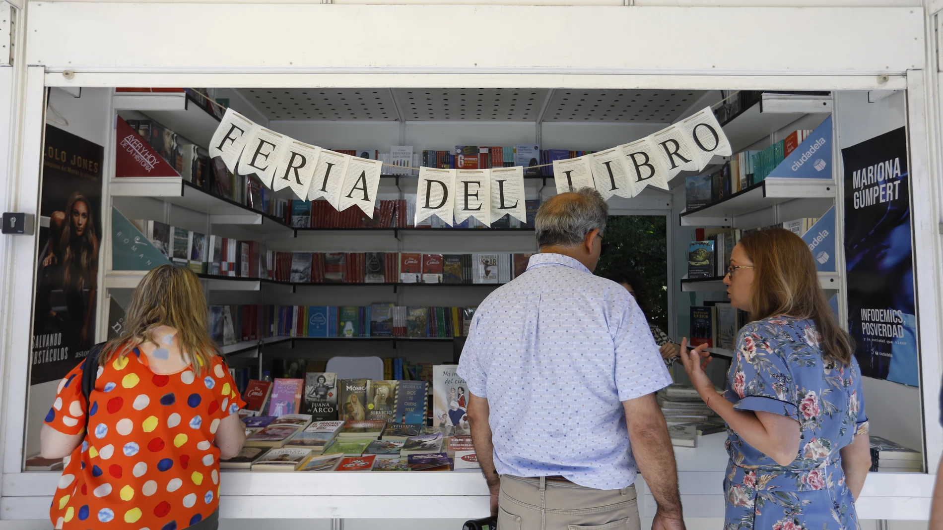 Feria del libro en el Retiro de Madrid.