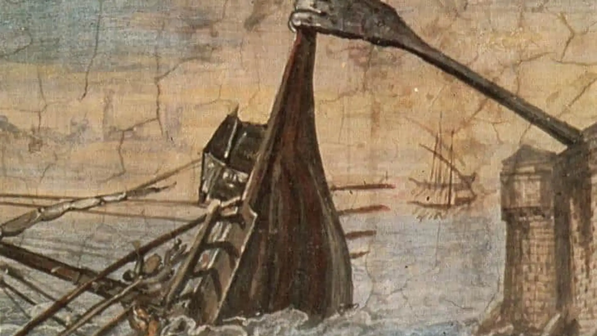 Ilustración de la garra de Arquímedes