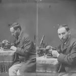Santiago Ramón y Cajal, en un autorretrato de 1915