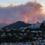 El incendio forestal declarado este miércoles en Pujerra (Málaga), en la zona de Sierra Bermeja