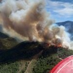 Imagen del incendio cedida por el Infoca