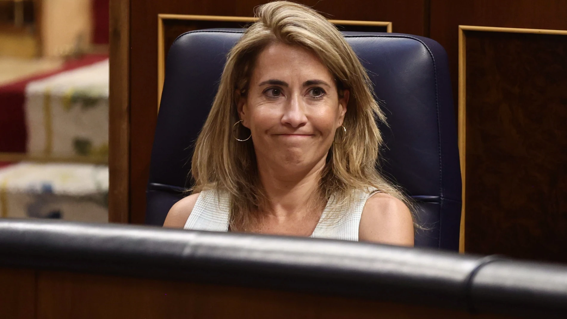 Raquel Sánchez, ministra de Transportes, en una sesión en el Congreso